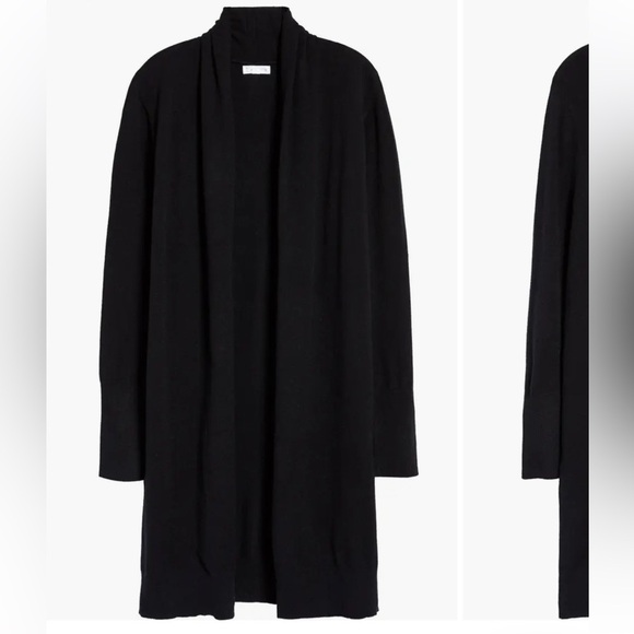 Leith black cozy shawl collar cardigan L - Picture 1 of 4